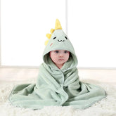 Kids' Hooded Bath Towel | Soft Coral Fleece with Animal Cartoons