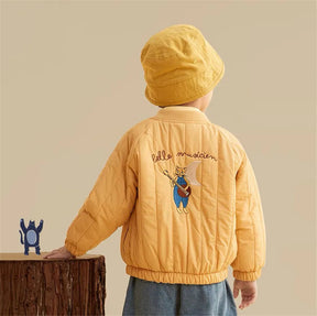 Kids Winter Jacket | Cozy Cotton, Cute Embroidery
