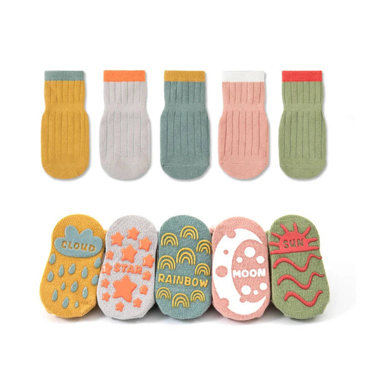 Kids' Non-Slip Socks | Breathable Cotton with Non-Skid Sole