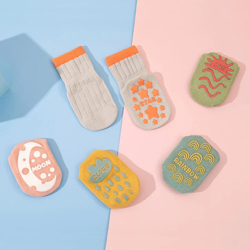 Kids' Non-Slip Socks | Breathable Cotton with Non-Skid Sole