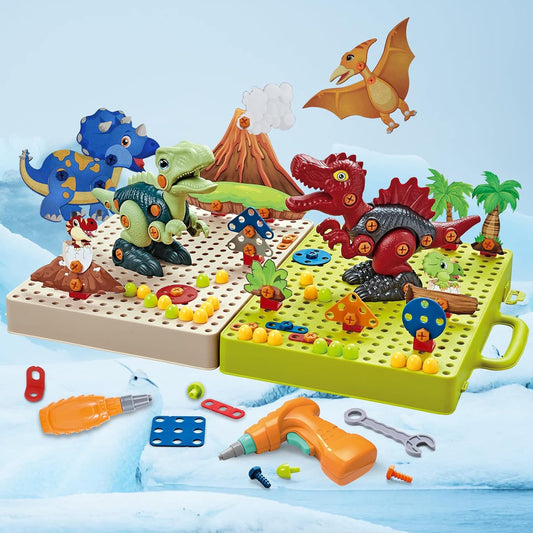 Dino Building Toolbox Toy | Creative Design with Drill and Accessories