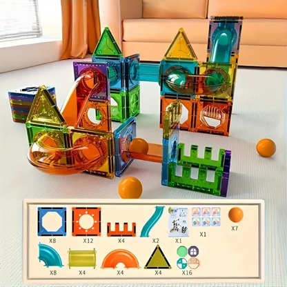 Magnetic Building Toys Set | 69 Pieces with LED Lights