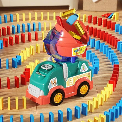 Kids' Educational Domino Set | 100 Colorful Wooden Tiles