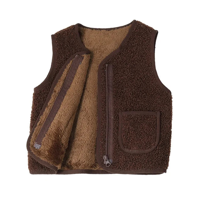 Kids' Warm Winter Vest | Cozy Polyester Lambswool Design