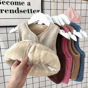 Kids' Warm Winter Vest | Cozy Polyester Lambswool Design