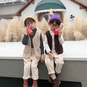 Kids' Warm Winter Vest | Cozy Polyester Lambswool Design