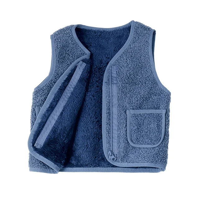 Kids' Warm Winter Vest | Cozy Polyester Lambswool Design