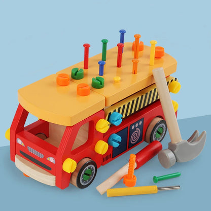 Wooden Construction Vehicle Toy | Boosts Fine Motor Skills and Creativity