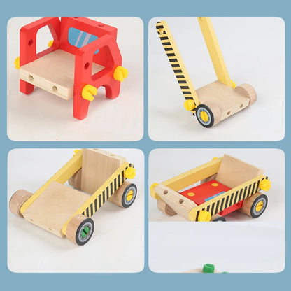 Wooden Construction Vehicle Toy | Boosts Fine Motor Skills and Creativity