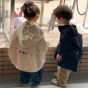 Kids Lightweight Windbreaker Jacket | Water-Resistant Hooded Outerwear