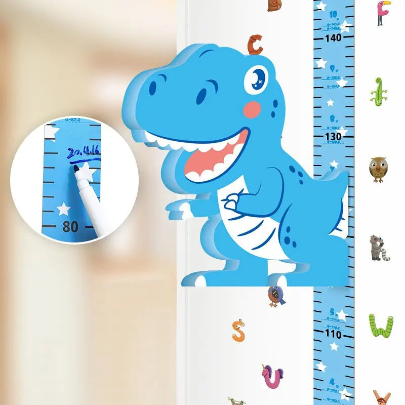 Kids Growth Chart Stickers | Removable Animal Figures for Fun Tracking