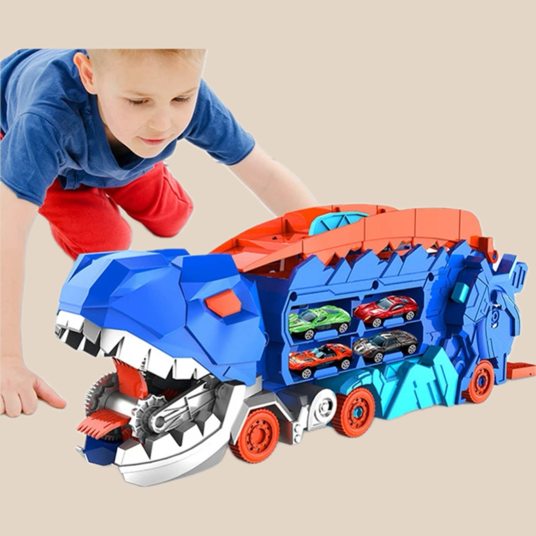 Dino Transporter Toy Truck | Durable Plastic with Dino Figures