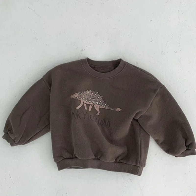 Kids Dinosaur Hoodie | Soft Cotton Green Sweater