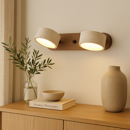 Travertine Wall Lamp | Modern Design with Integrated LED