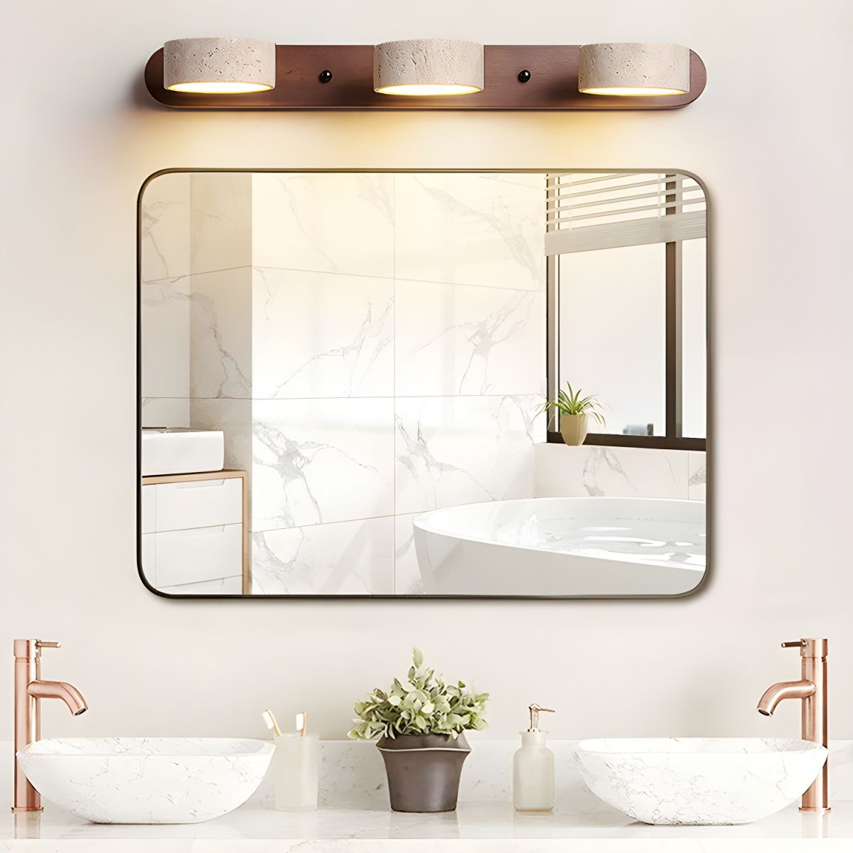 Travertine Wall Lamp | Modern Design with Integrated LED