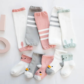 Baby Knee Pads | Soft Cartoon Leg Warmers for Crawling