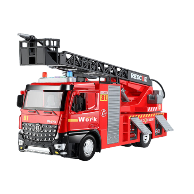 Fire Truck Toy with Water Jet | Sturdy All-Terrain Rescue Vehicle