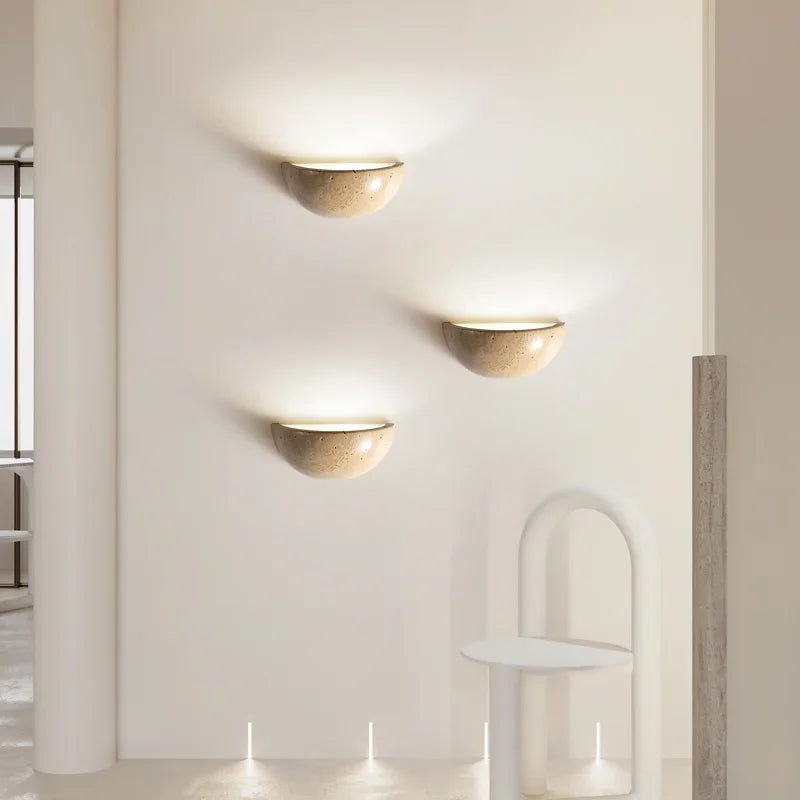 Stone LED Wall Lamp | Elegant Design for Cozy Ambiance