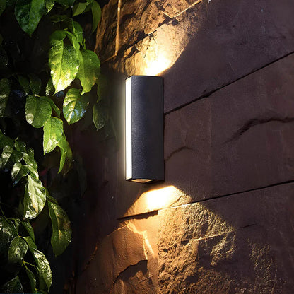 Outdoor 2-Way Wall Light | Sleek Design with Warm LED Glow