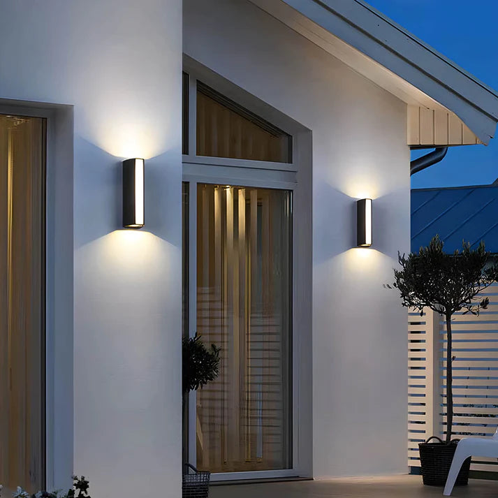 Outdoor 2-Way Wall Light | Sleek Design with Warm LED Glow