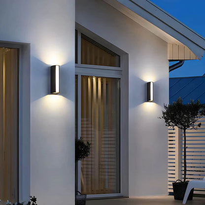 Outdoor 2-Way Wall Light | Sleek Design with Warm LED Glow