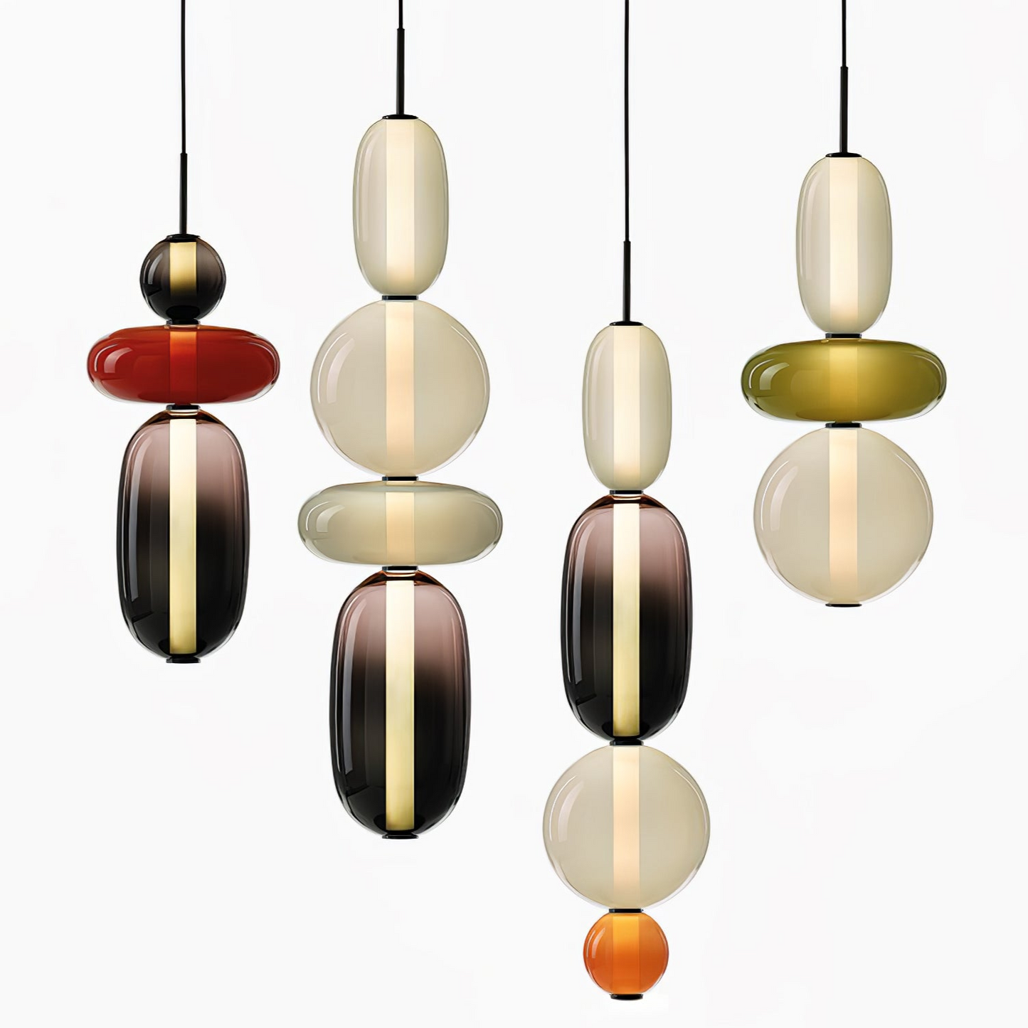 Glass Pendant Light Fixture | Modern Elegant Design with LED