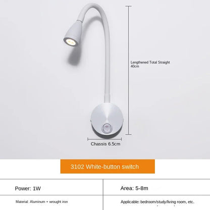 LED Wall Lamp for Reading | Adjustable Arm for Focused Lighting