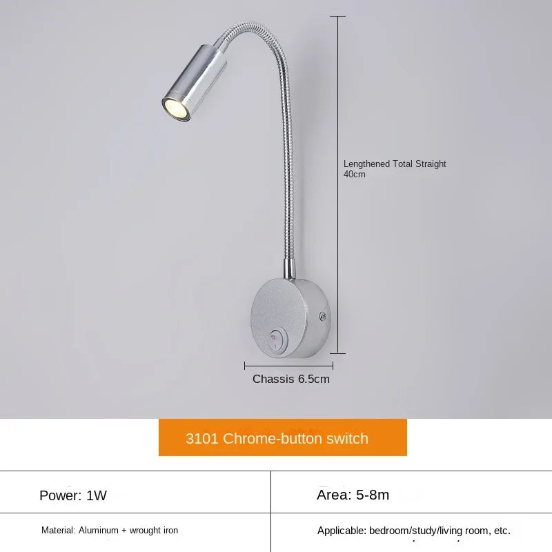 LED Wall Lamp for Reading | Adjustable Arm for Focused Lighting