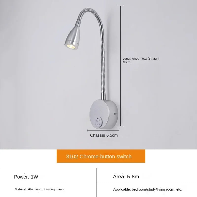 LED Wall Lamp for Reading | Adjustable Arm for Focused Lighting