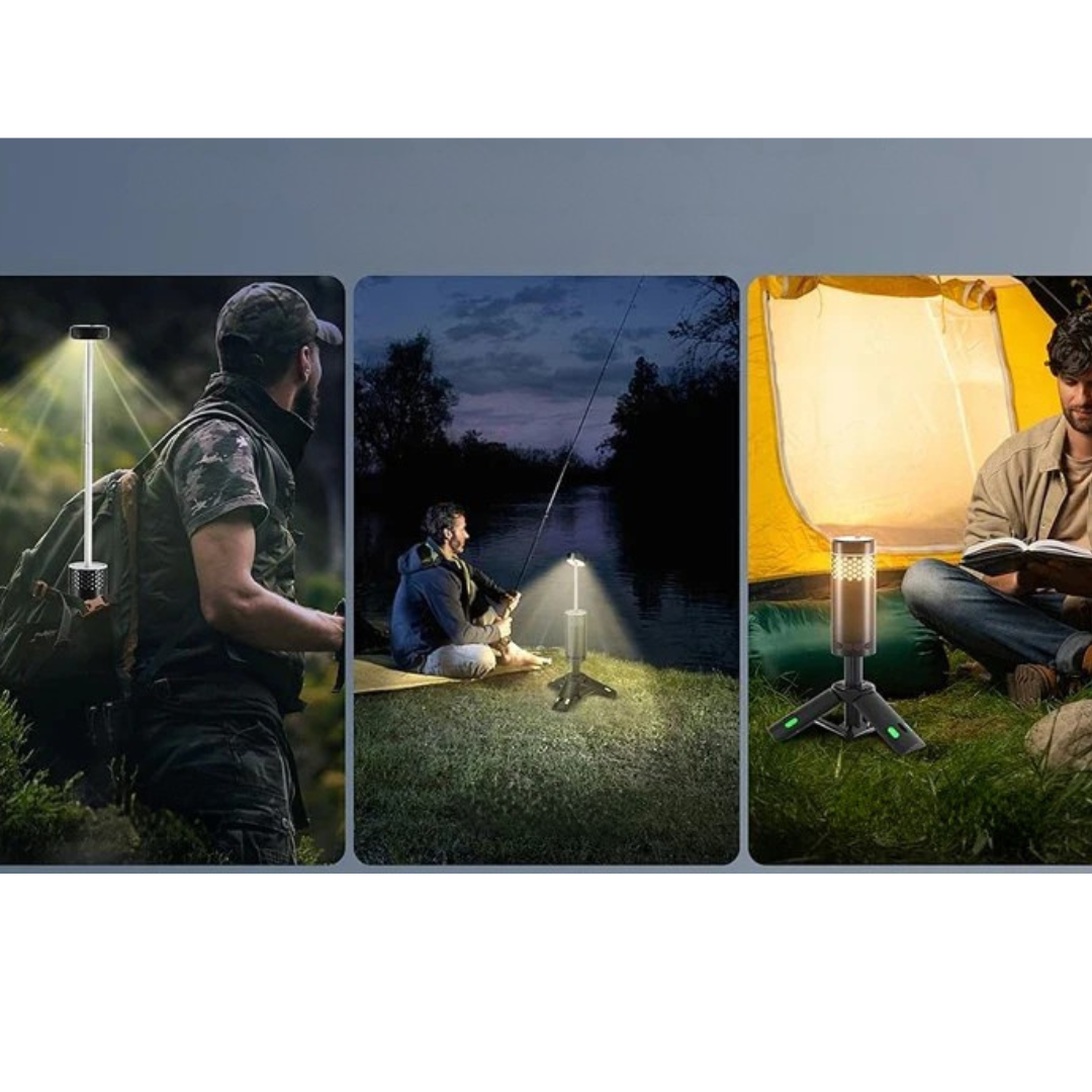 Rechargeable LED Camping Lantern | Magnetic Base and Tripod Design