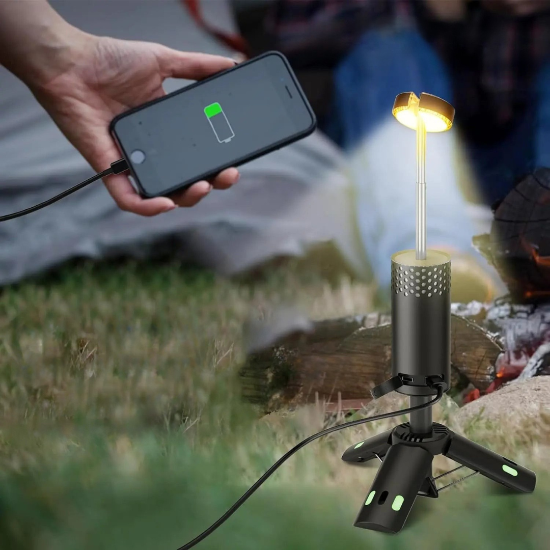 Rechargeable LED Camping Lantern | Magnetic Base and Tripod Design