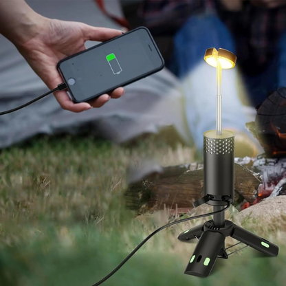 Rechargeable LED Camping Lantern | Magnetic Base and Tripod Design