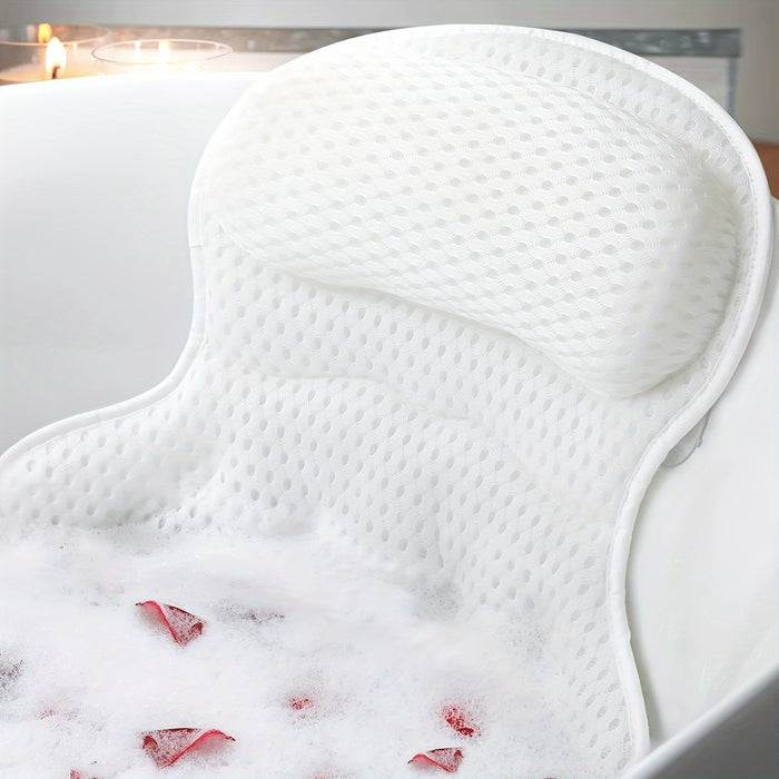 Ergonomic Bath Pillow | Neck and Back Support with Non-Slip Design