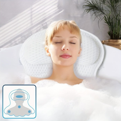 Ergonomic Bath Pillow | Neck and Back Support with Non-Slip Design