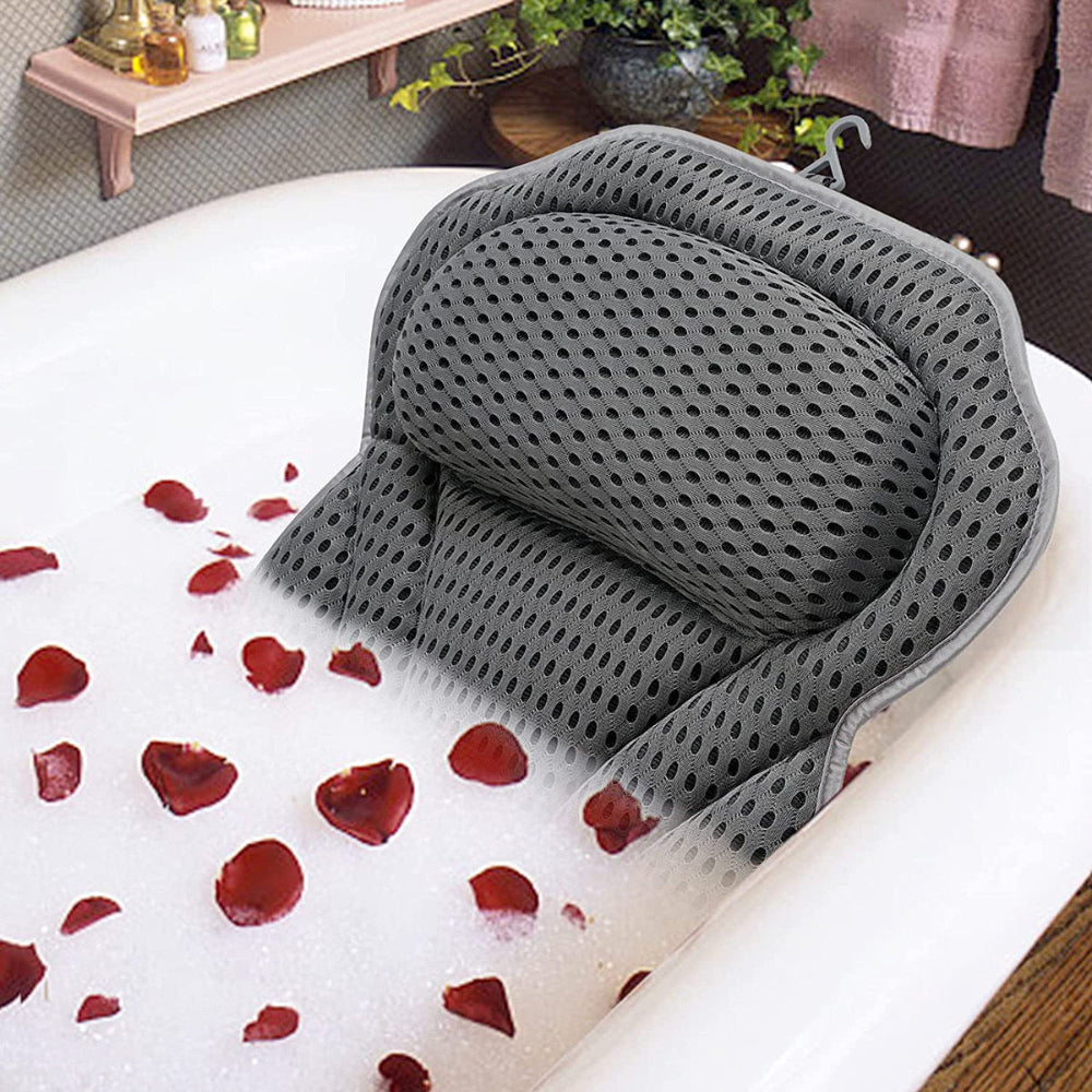 Ergonomic Bath Pillow | Neck and Back Support with Non-Slip Design