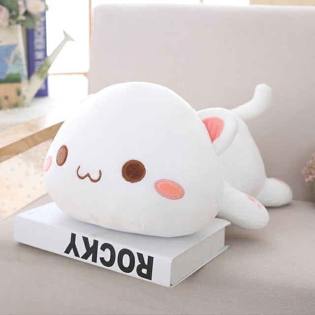 Kawaii Plush Cat Pillow | Soft Cuddly Companion for All Ages