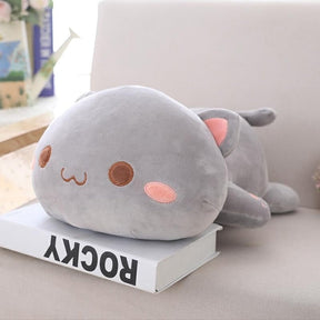Kawaii Plush Cat Pillow | Soft Cuddly Companion for All Ages