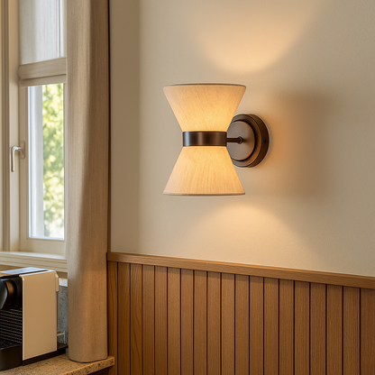 Wabi Sabi Wall Lamp | Elegant Silk Shade for Warm Ambiance
