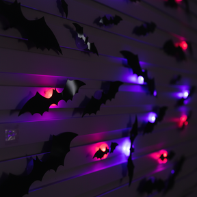 Halloween Bat Wall Decor | LED 3D Glow-in-the-Dark Bats