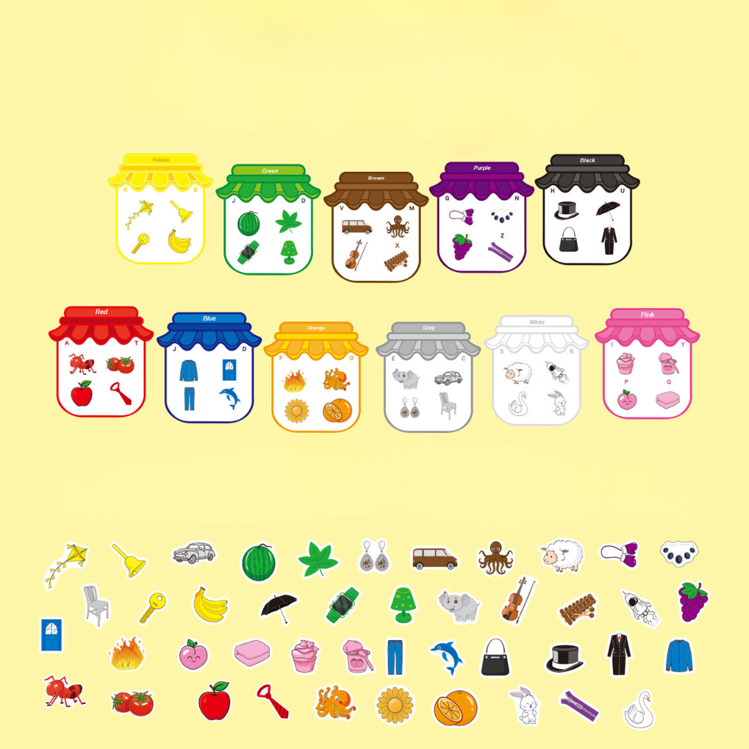 Magnetic Learning Stickers for Kids | Montessori-Inspired Color Recognition Fun