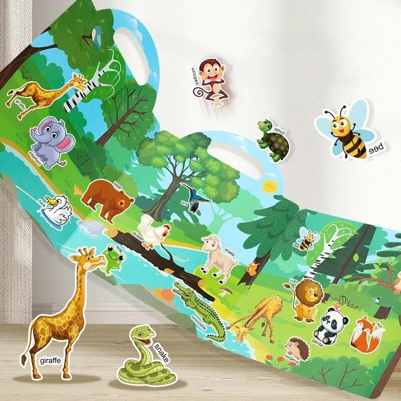 Reusable Sticker Book for Kids | Mess-Free Fun with Animal Themes