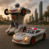 Transformable Police Car Toy | Lights, Sounds, and Endless Fun
