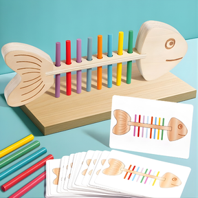 Educational Wooden Fishbone Puzzle | Enhances Coordination and Concentration