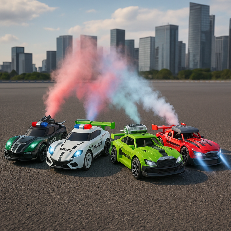 High-Speed RC Police Car | Rechargeable with Real Smoke Effect