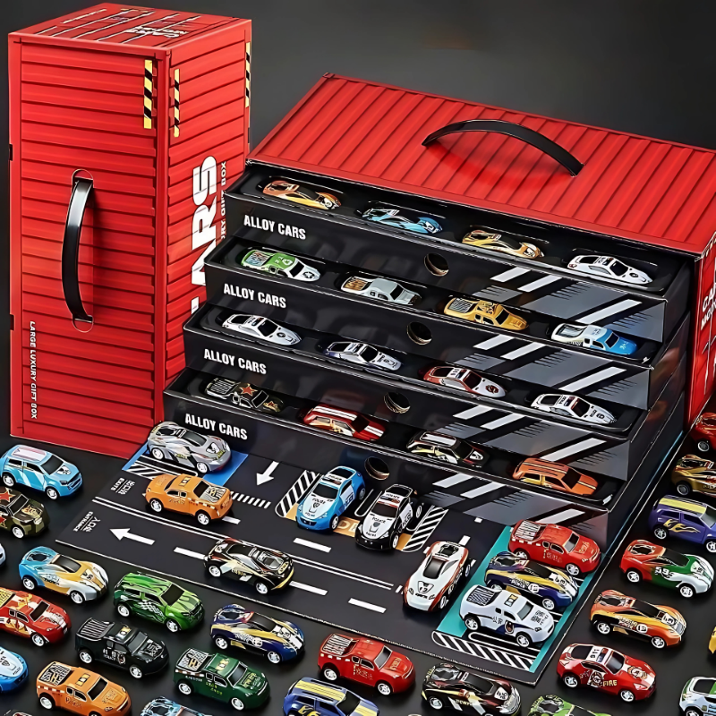 Alloy Racing Car Set | Durable Case for Endless Fun