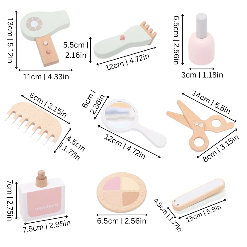 Wooden Makeup Play Set | Eco-Friendly Role Play Kit