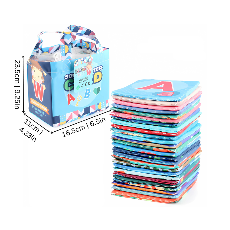 Soft Alphabet Learning Cards | Colorful, Safe, and Portable