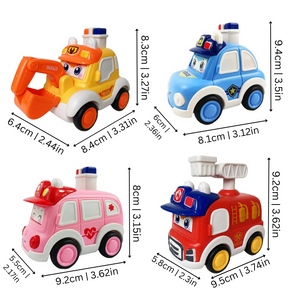 Push-Button Toy Vehicles | Safe, Durable Imaginative Play Set