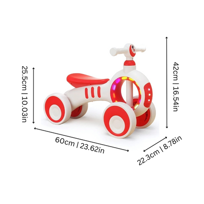 Toddler Balance Bike | Colorful Lights and Music Fun