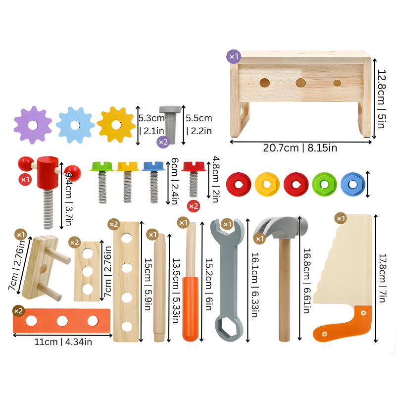 Educational Wooden Building Toy | Inspires Creativity and Problem-Solving
